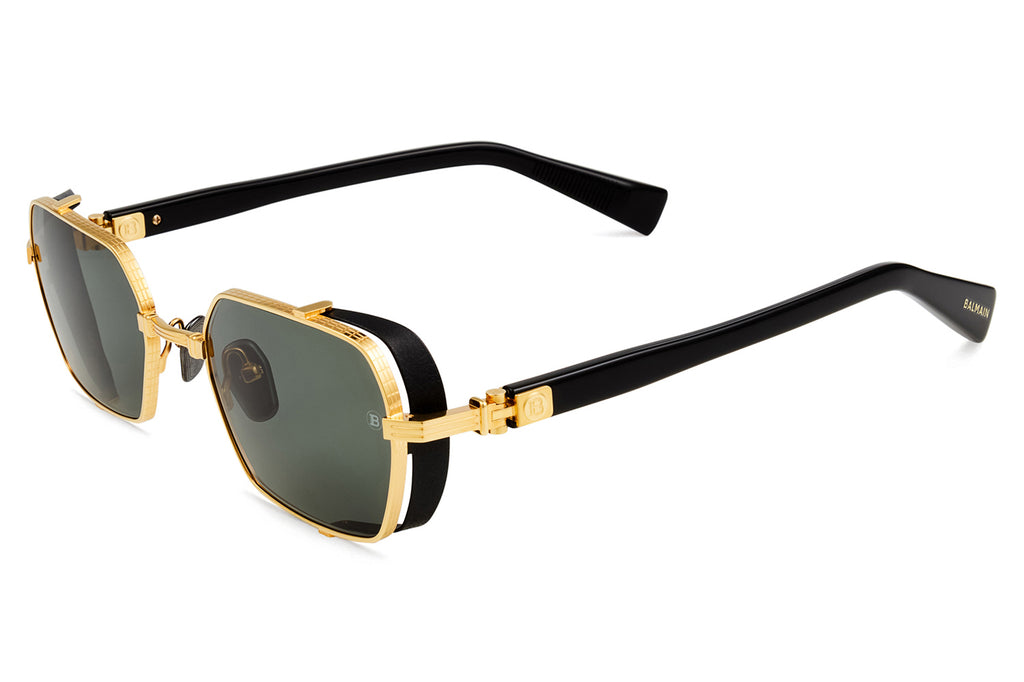 Balmain® Eyewear - Brigade III Sunglasses Black & Gold with G-15 Lenses