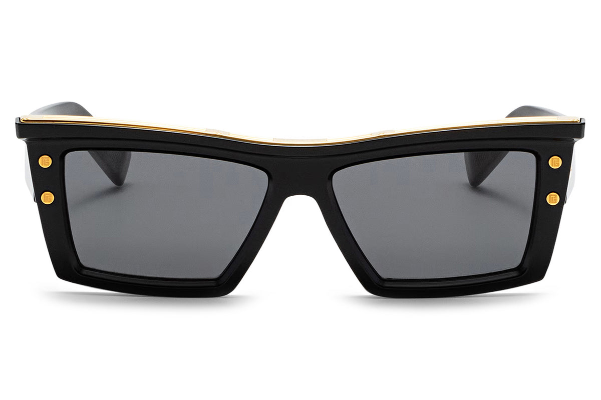 BALMAIN アヒエタ フレム サンクラス BPS177B600 0 Balmain Sunglasses from the `Black & Gold' collection by