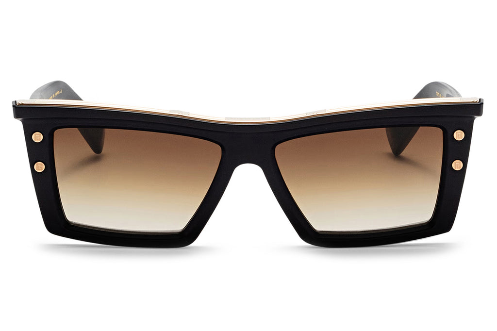 Balmain® Eyewear - B-VII Sunglasses Navy & Gold with Brown Gradient Lenses