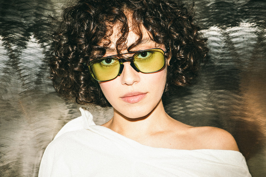 AKILA® Eyewear - Task Force Sunglasses Green Tortoise w/ Apple Green Lenses