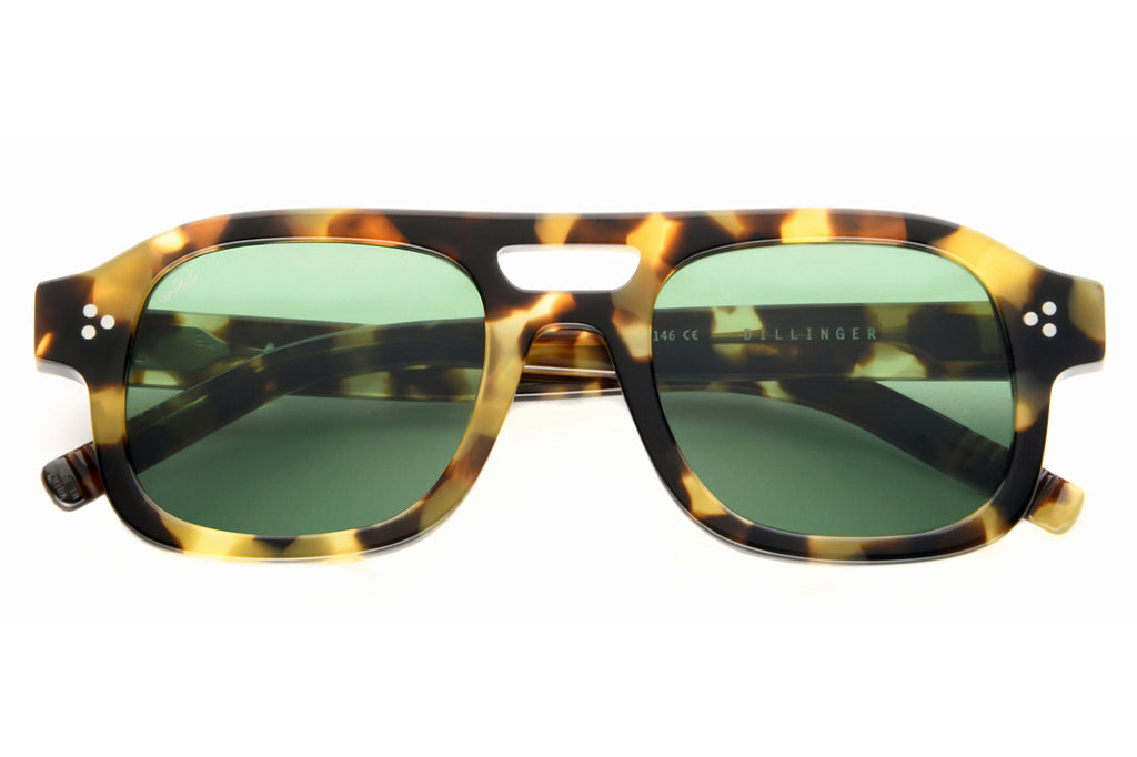 AKILA® Eyewear - Dillinger Sunglasses Camo Tortoise w/ Green Lenses