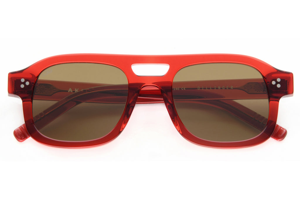 AKILA® Eyewear - Dillinger Sunglasses Red w/ Brown Lenses