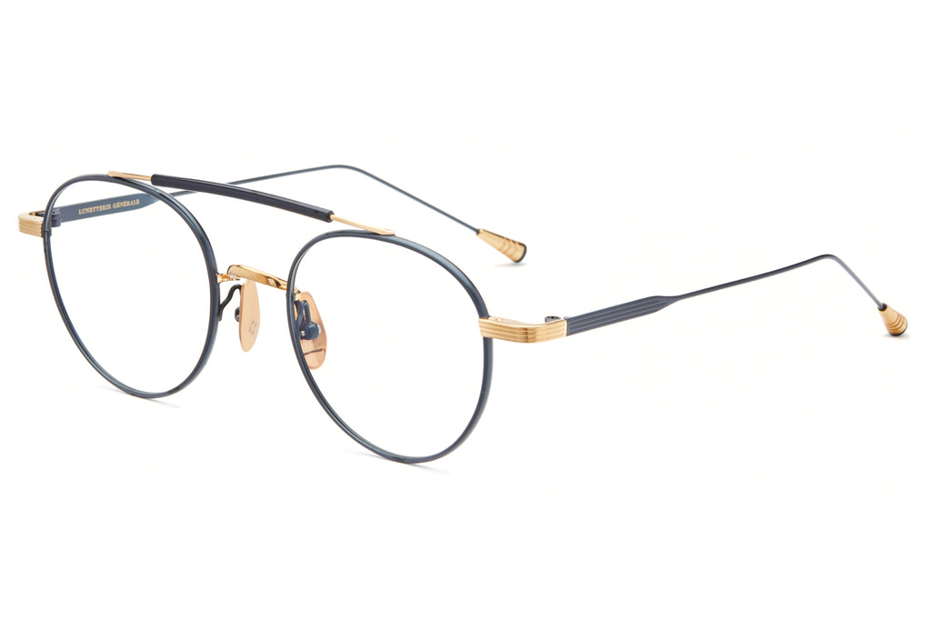 Lunetterie Générale - Frontenac Eyeglasses 18k Gold & Blue (Col.V)