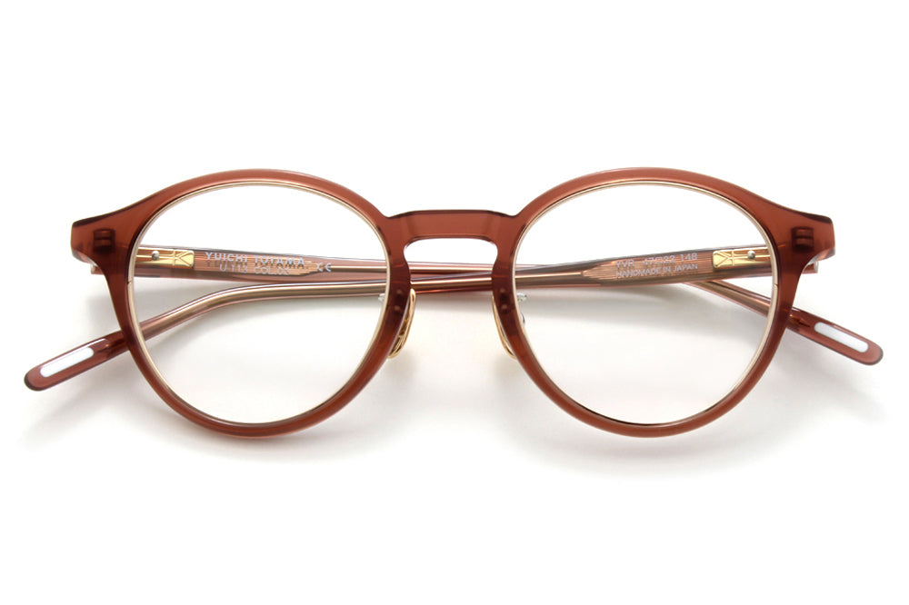 Yuichi Toyama - YVR (U-113) Eyeglasses Red Brown/Gold