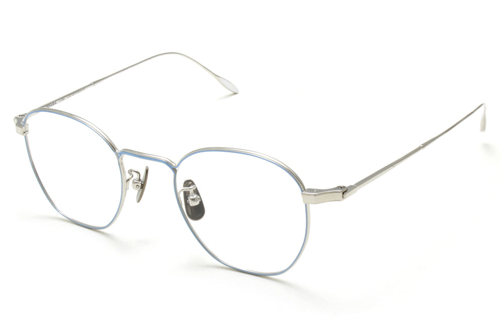 Yuichi Toyama - Alfred (U-080) Eyeglasses Silver/Sky Blue