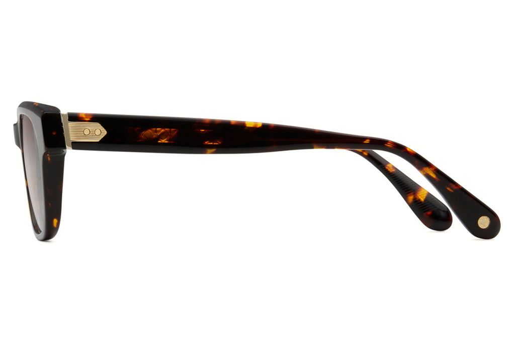 Lunetterie Générale - Aesthete Sunglasses Dark Havana/14k Gold with Gradient Brown Lenses (Col.ll)