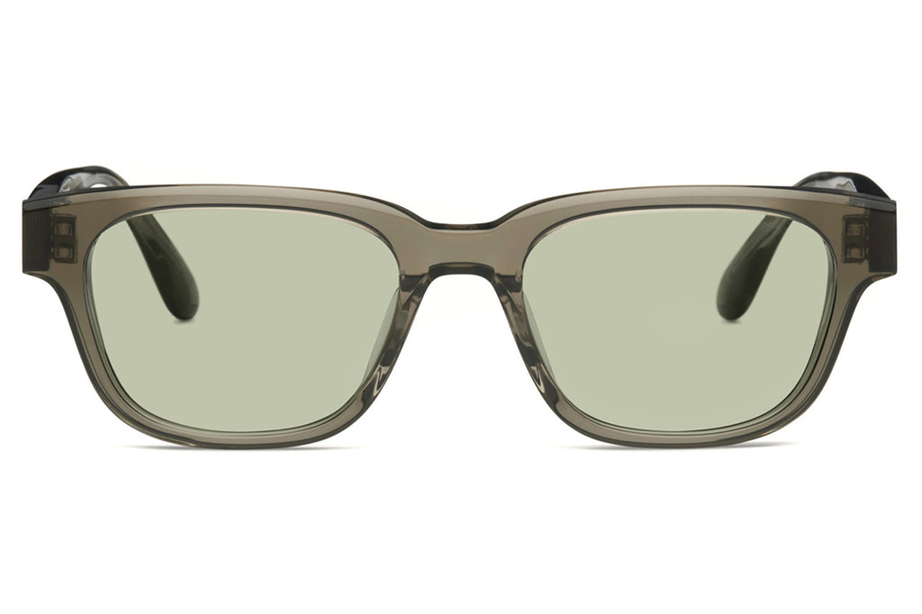 Lunetterie Générale - Aesthete Sunglasses Smoked Green Crystal/Palladium with Green G13 Lenses (Col.lll)