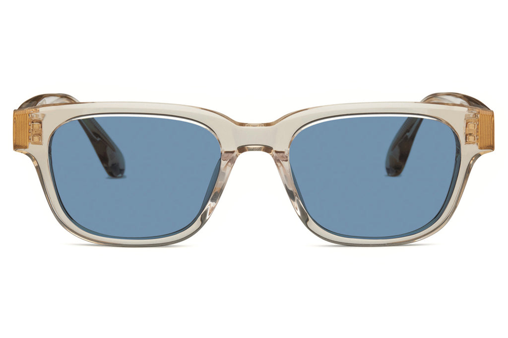 Lunetterie Générale - Aesthete Sunglasses Smoked Crystal/18k Gold with Indigo Blue Lenses (Col.lV)