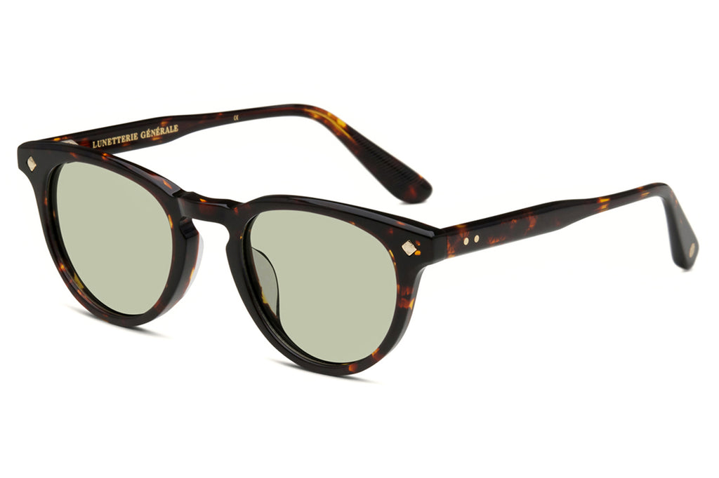 Lunetterie Générale - Casablanca Sunglasses Dark Havana/14k Gold with Green G13 Lenses (Col.ll)