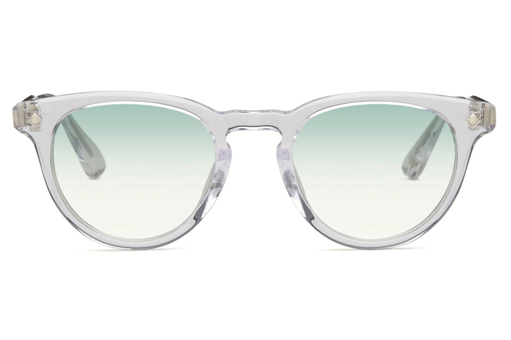 Lunetterie Générale - Casablanca Sunglasses Crystal Clear/Palladium with Gradient Blue Green Lenses 