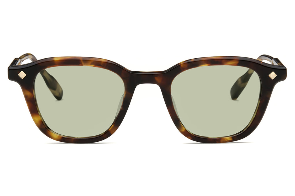Lunetterie Générale - Enigma Sunglasses Medium Tortoise/14k Gold with Green G13 Lenses (Col.lll)