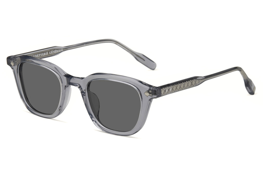 Lunetterie Générale - Enigma Sunglasses Crystal Grey/Palladium with Grey Lenses (Col.lV)