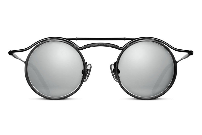 Matsuda Sunglasses - 2859H Matte Black w/ Silver Mirror Lens Front