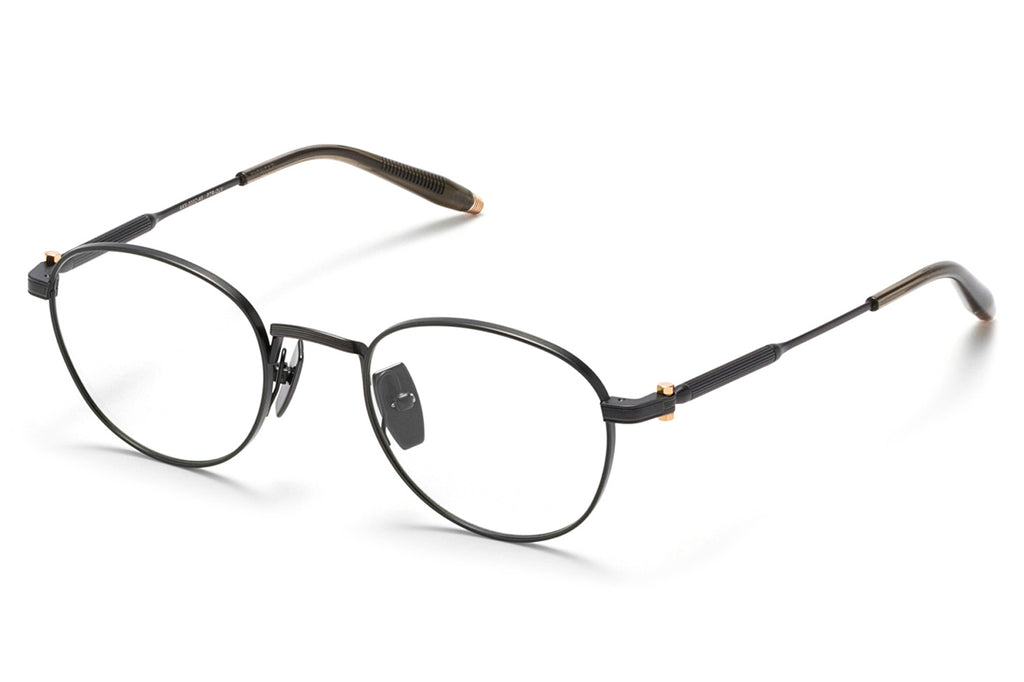 Akoni - Pioneer Eyeglasses Antiqued Pewter - Olive Crystal