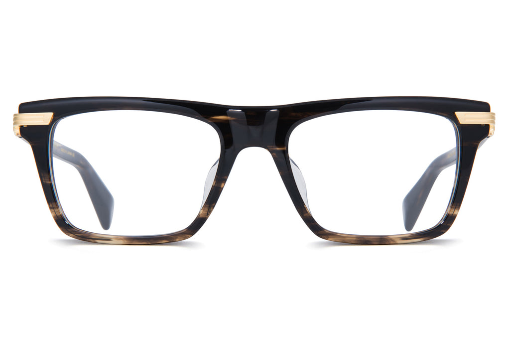 Balmain® Eyewear - Sentinelle-I Eyeglasses Dark Brown Swirl & Gold