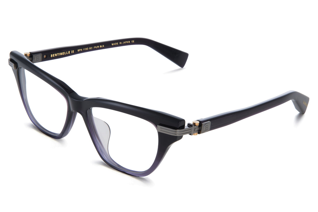 Balmain® Eyewear - Sentinelle-II Eyeglasses Black/Matte Black & Light Purple