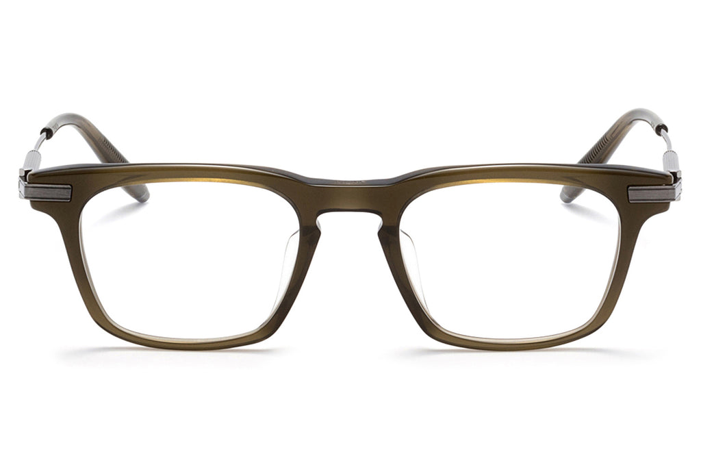 Akoni - Zenith Eyeglasses Olive - Antiqued Silver