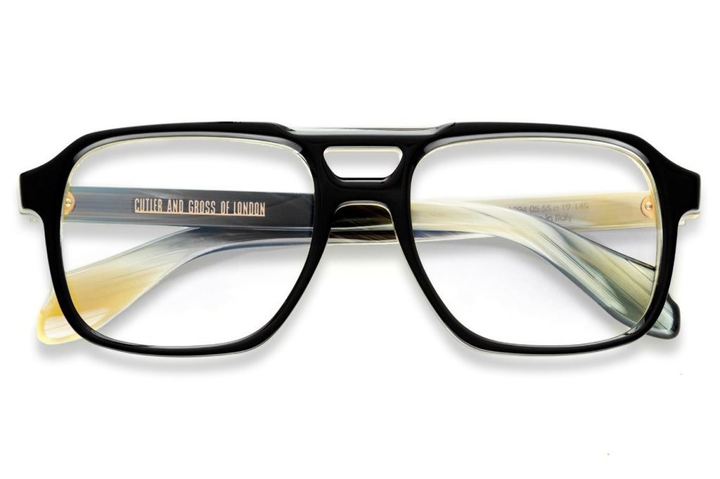 Cutler & Gross - 1394 (Small) Eyeglasses Black on Horn