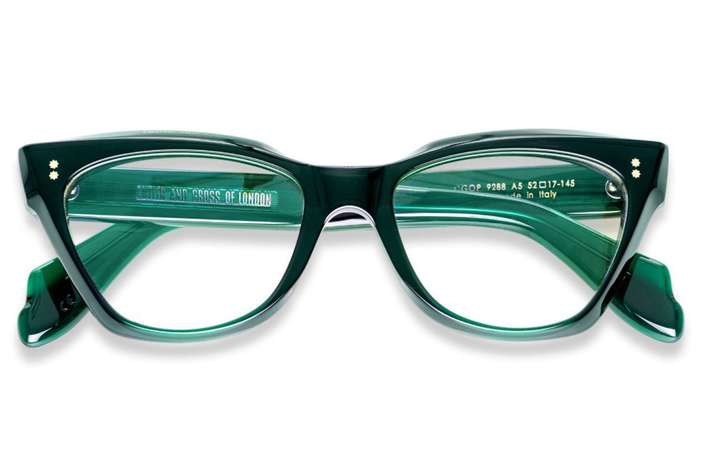 Cutler & Gross - 9288 Eyeglasses Emerald Marble on Ink