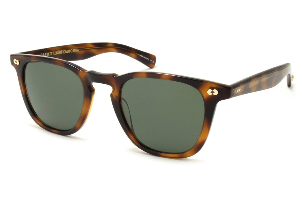 Garrett Leight - Brooks X Sunglasses Spotted Brown Shell with Pure G15 Lenses
