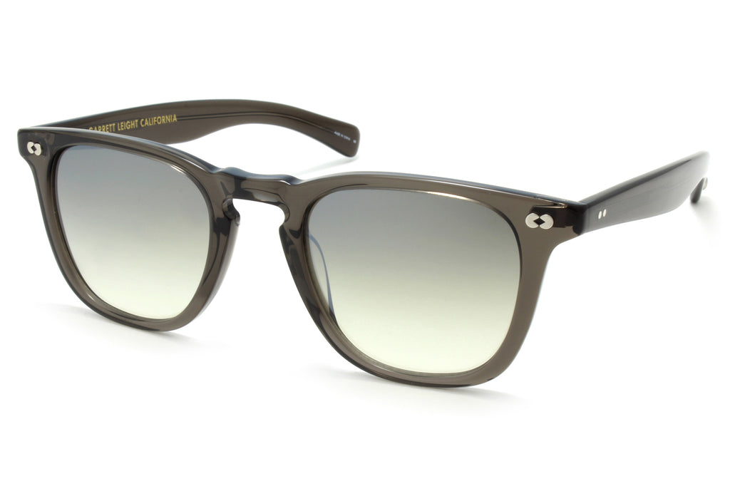Garrett Leight - Brooks X Sunglasses Black Glass with Olive Layered Mirror Lenses