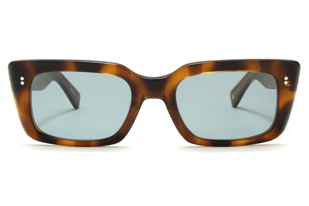 Garrett Leight - GL 3030 Sunglasses Spotted Brown Shell with Semi-Flat Valley View Green Lenses