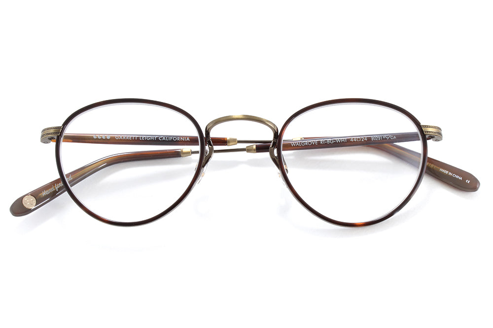 Garrett Leight - Walgrove Eyeglasses Red Tortoise-Brushed Gold-Whiskey Tortoise