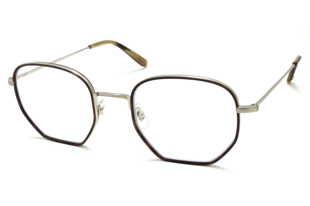 Garrett Leight - Woodlawn Eyeglasses Hopps Tortoise-Brushed Silver-Army Tortoise