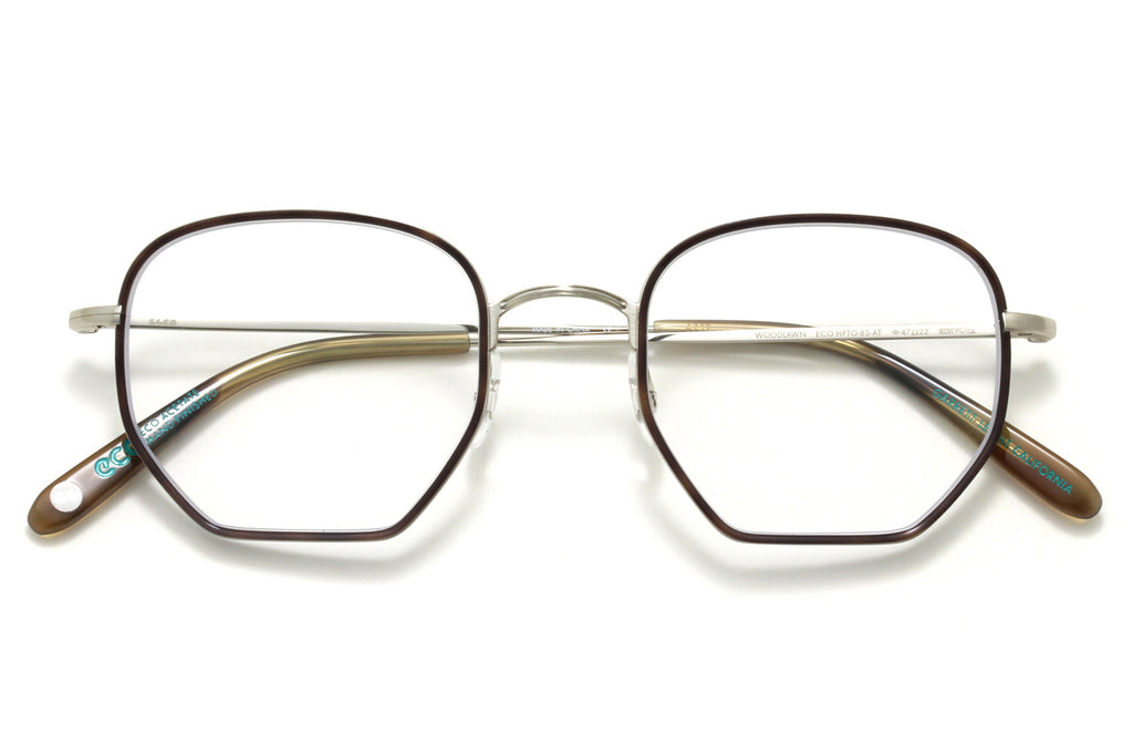 Garrett Leight - Woodlawn Eyeglasses Hopps Tortoise-Brushed Silver-Army Tortoise