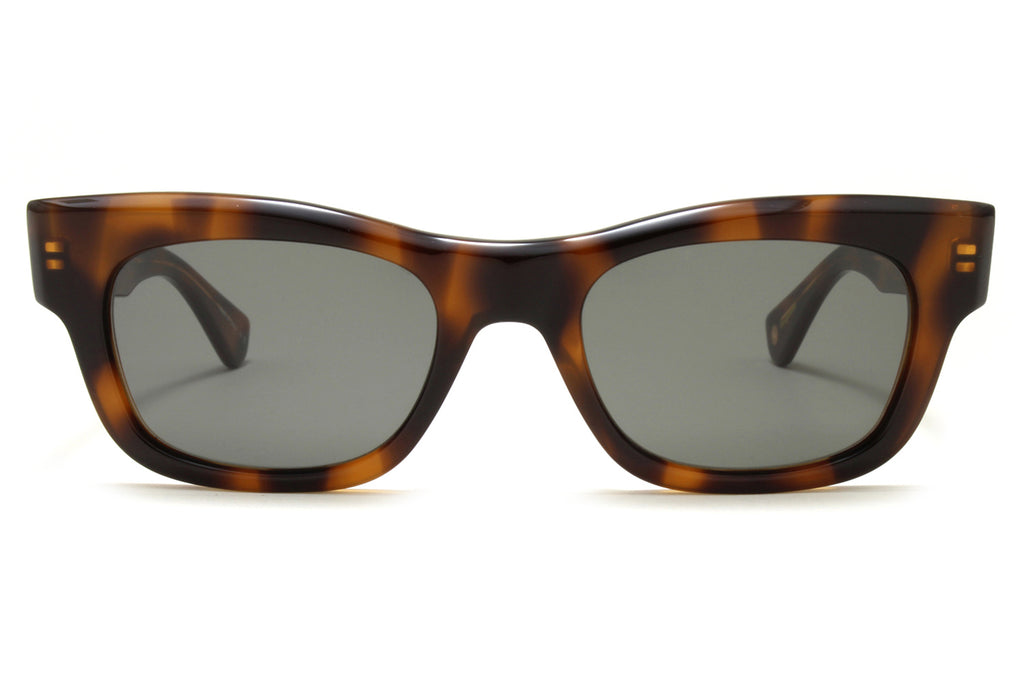 Garrett Leight - Woz Sunglasses Spotted Brown Shell with G15 Lenses