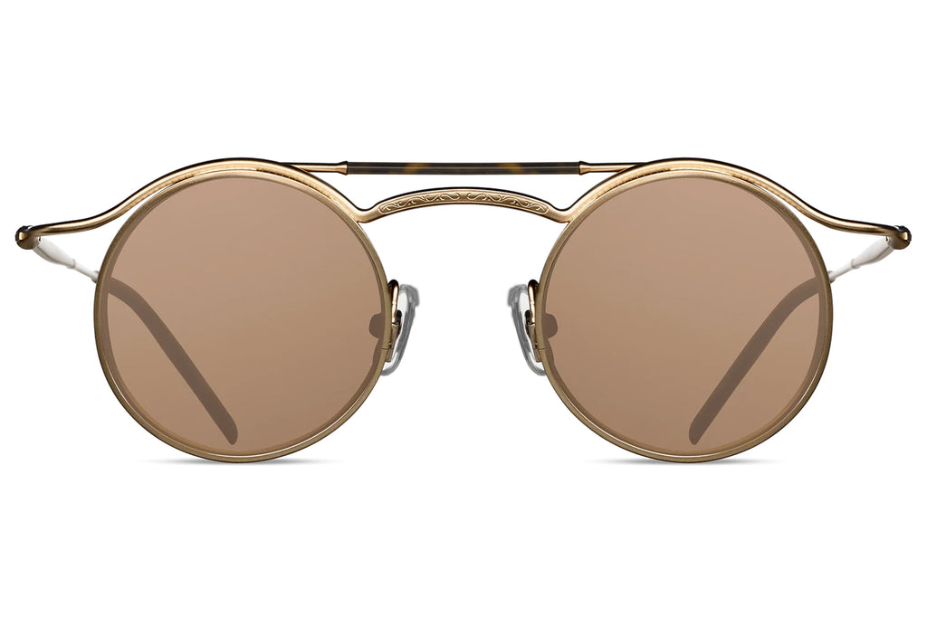 Matsuda - 2903H Sunglasses Matte Gold - Matte Black w/ Brown Lens
