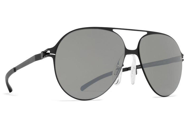 MYKITA & Bernhard Willhelm - Hansi Sunglasses F25 Matte Black with Mirror Black Lenses