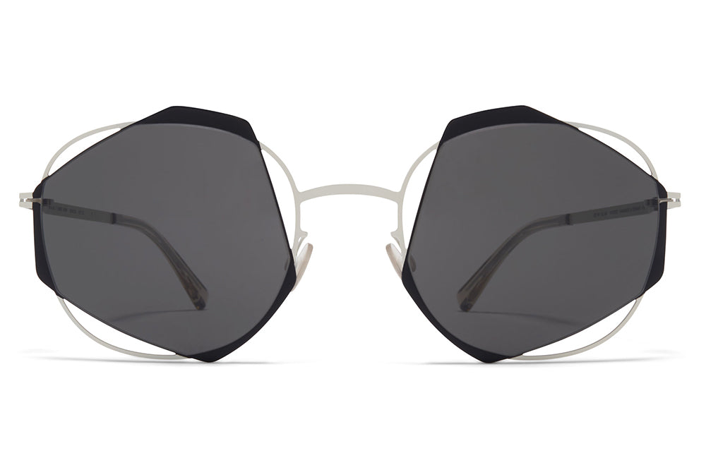 MYKITA - Achilles Sunglasses Antique White/Black with Dark Grey Solid Lenses