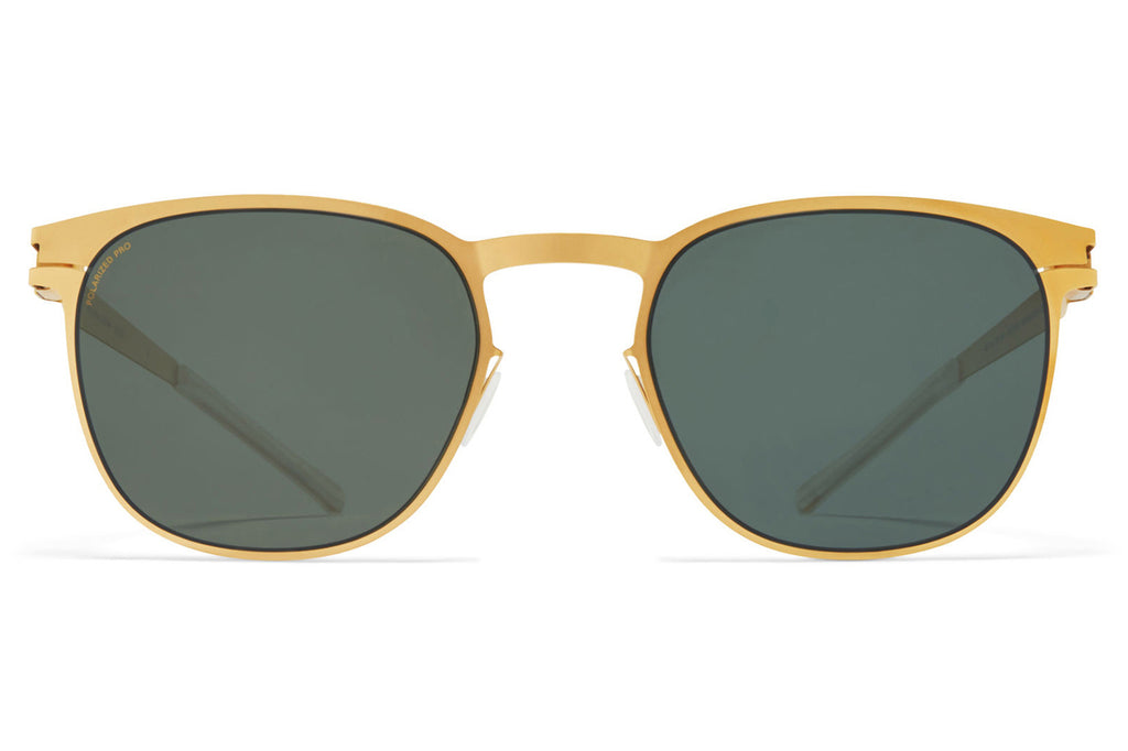 MYKITA - Easton Sunglasses Frosted Gold with Polarized Pro Green 15 Lenses