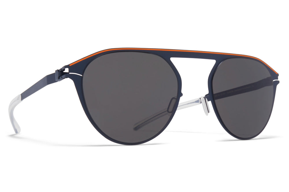 MYKITA - Paulin Sunglasses Indigo/Orange with Dark Grey Solid Lenses
