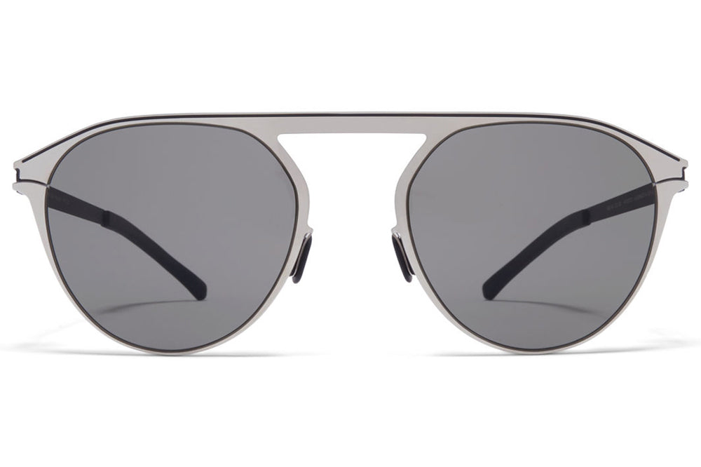 MYKITA - Paulin Sunglasses Silver/Black with Dark Grey Solid Lenses