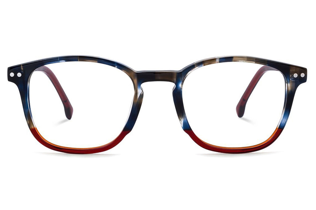 Paul Smith - Elliot Eyeglasses Blue Cloudy Havana Bordeaux