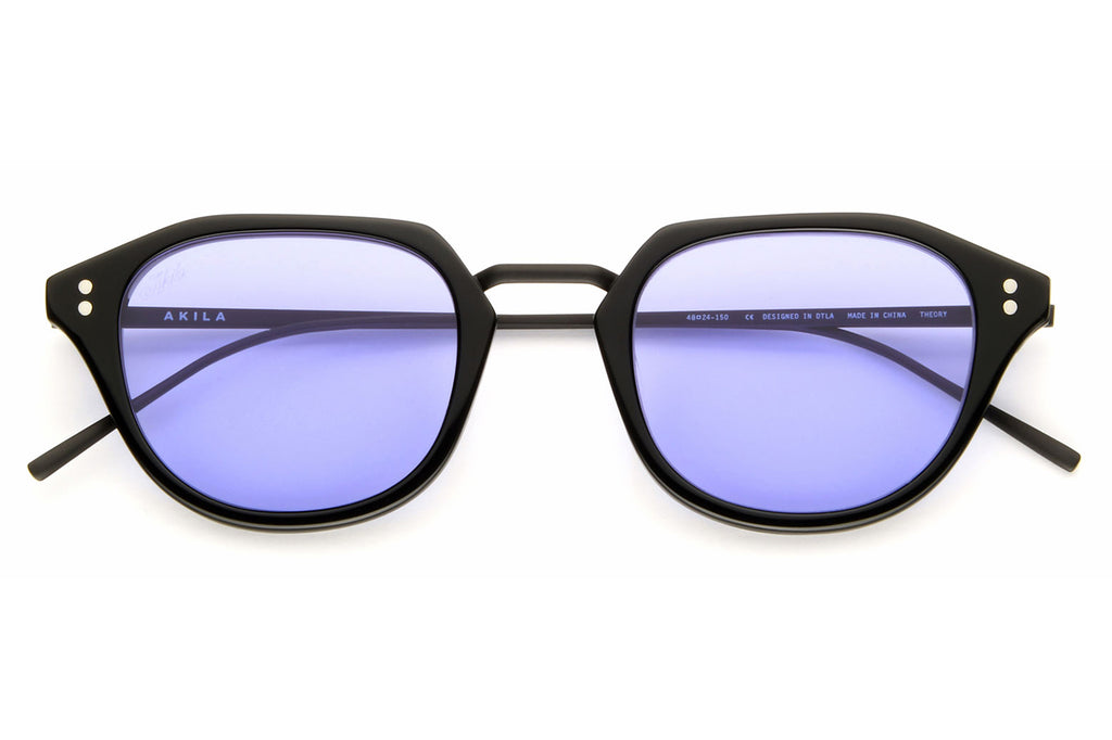 AKILA® Eyewear - Theory Sunglasses Black w/ Violet Blue Lenses