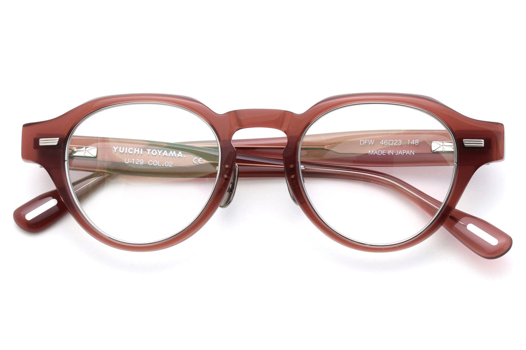 Yuichi Toyama - DFW (U-129) Eyeglasses Red Brown/Silver