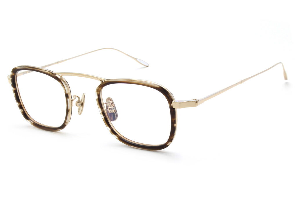 Yuichi Toyama - F.Walter (U-130) Eyeglasses White Gold/Brown Sasa