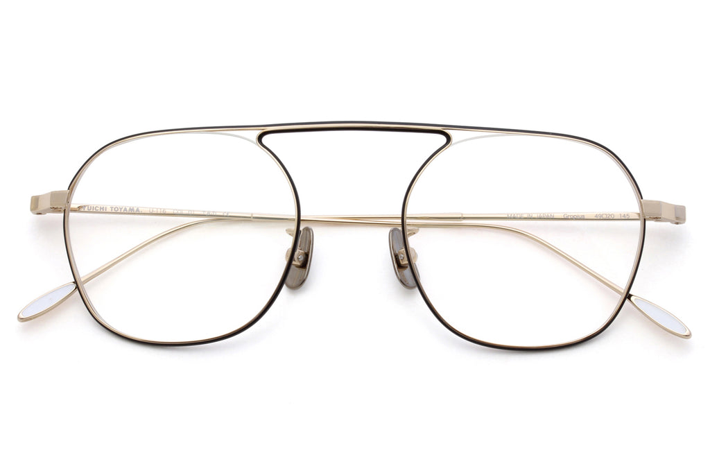 Yuichi Toyama - Gropius (U-116) Eyeglasses White Gold/Black