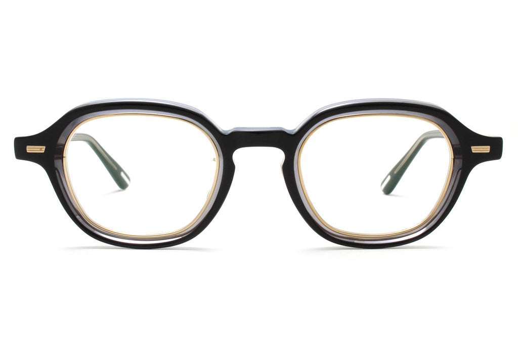 Yuichi Toyama : 5 - Beacon Eyeglasses Black+Clear/White Gold