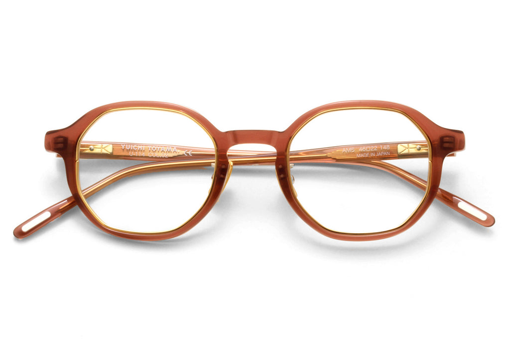 Yuichi Toyama - AMS (U-114) Eyeglasses Red Brown/Gold