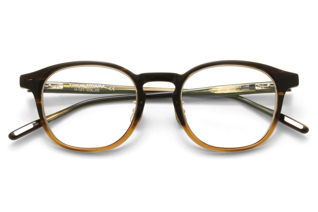 Yuichi Toyama - HKG (U-121) Eyeglasses Brown Half/Silver