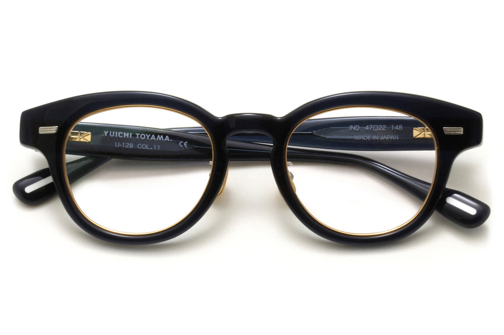 Yuichi Toyama - IND (U-128) Eyeglasses Dark Blue/Gold