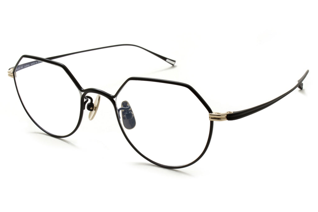 Yuichi Toyama - Ludwig (U-148) Eyeglasses Black/White Gold