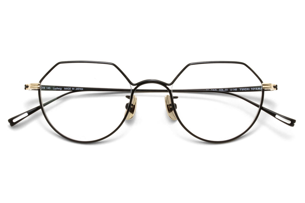 Yuichi Toyama - Ludwig (U-148) Eyeglasses Black/White Gold