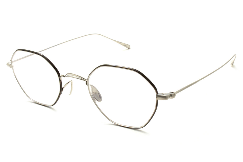 Yuichi Toyama - Hakkaku (UD-143) Eyeglasses Hair Line Silver/Clear Dark Gray