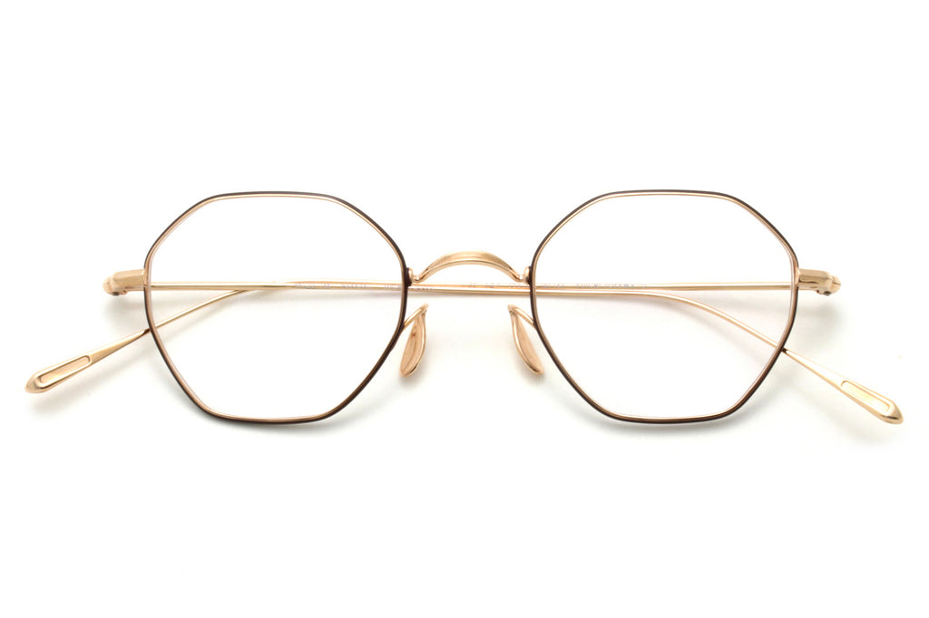 Yuichi Toyama - Hakkaku (UD-143) Eyeglasses Rose Gold/Red Brown