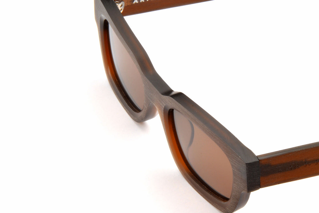 AKILA® Eyewear - Zed Raw Sunglasses Raw Brown w/ Brown Lenses